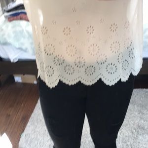 Forever 21 sheer t shirt with detail on bottom